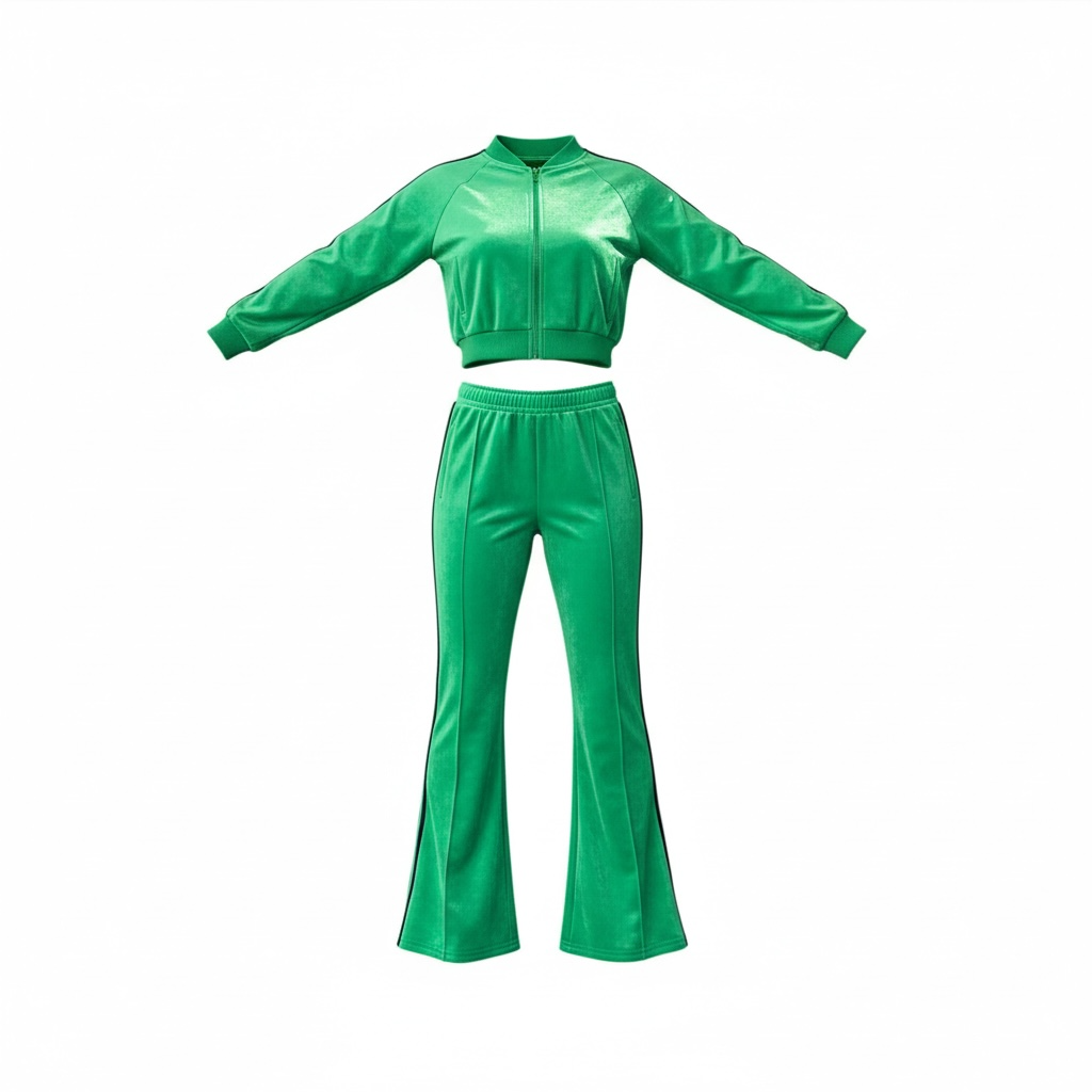 Red Retro Tracksuit Set