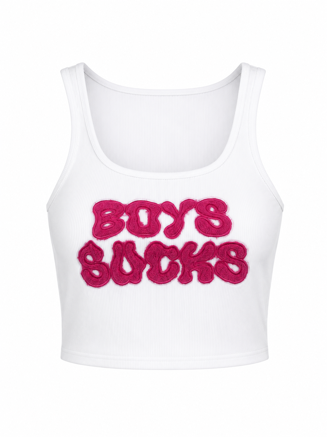 Boys Sucks Ribbed Crop Tank