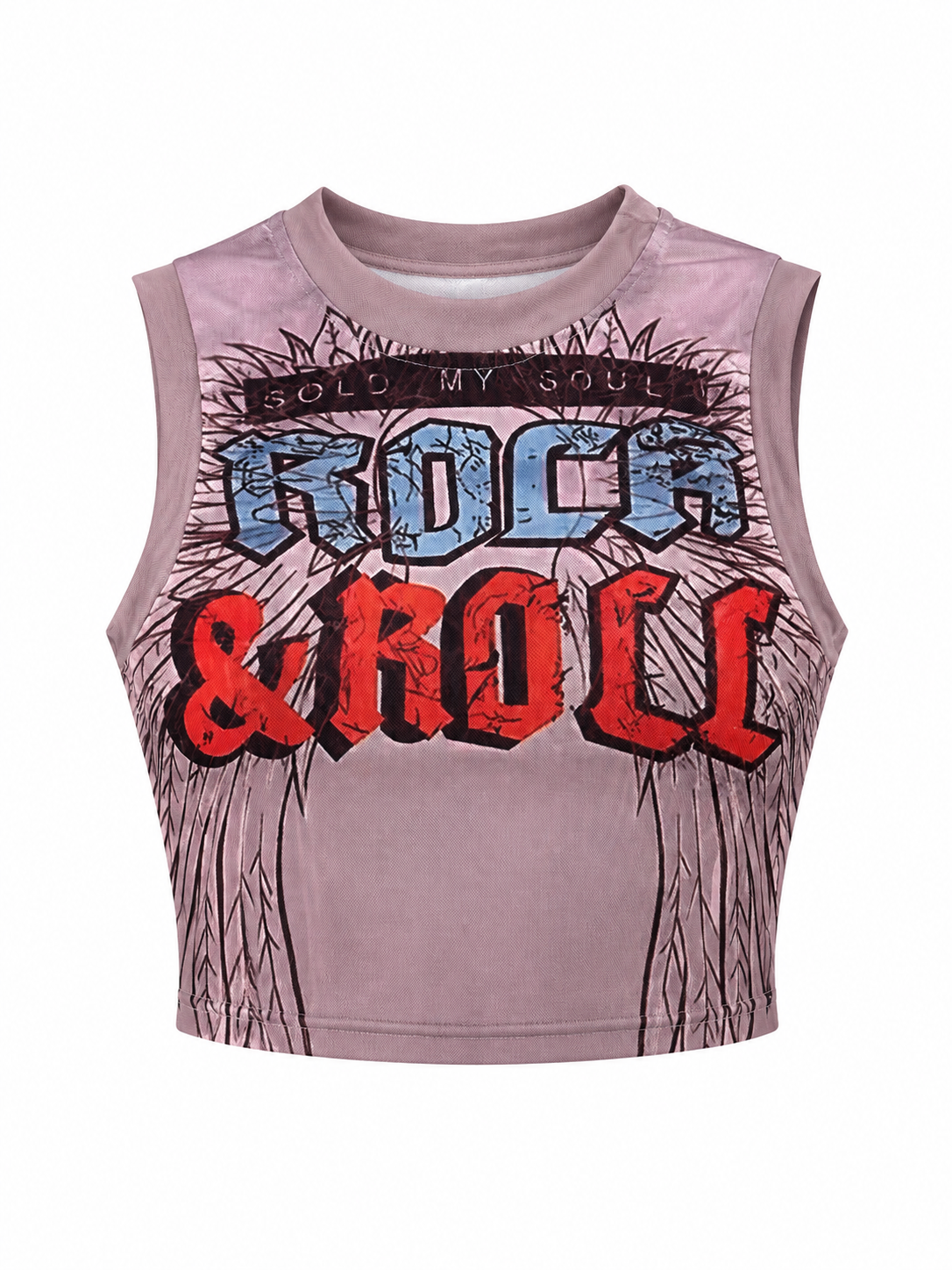 Rock & Roll Mesh Crop Top