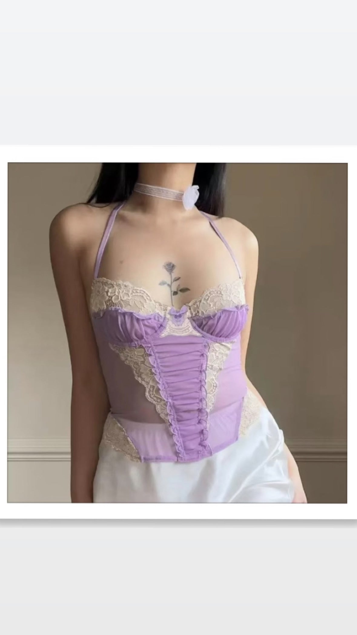 Lavender Lace Fantasy Corset Top