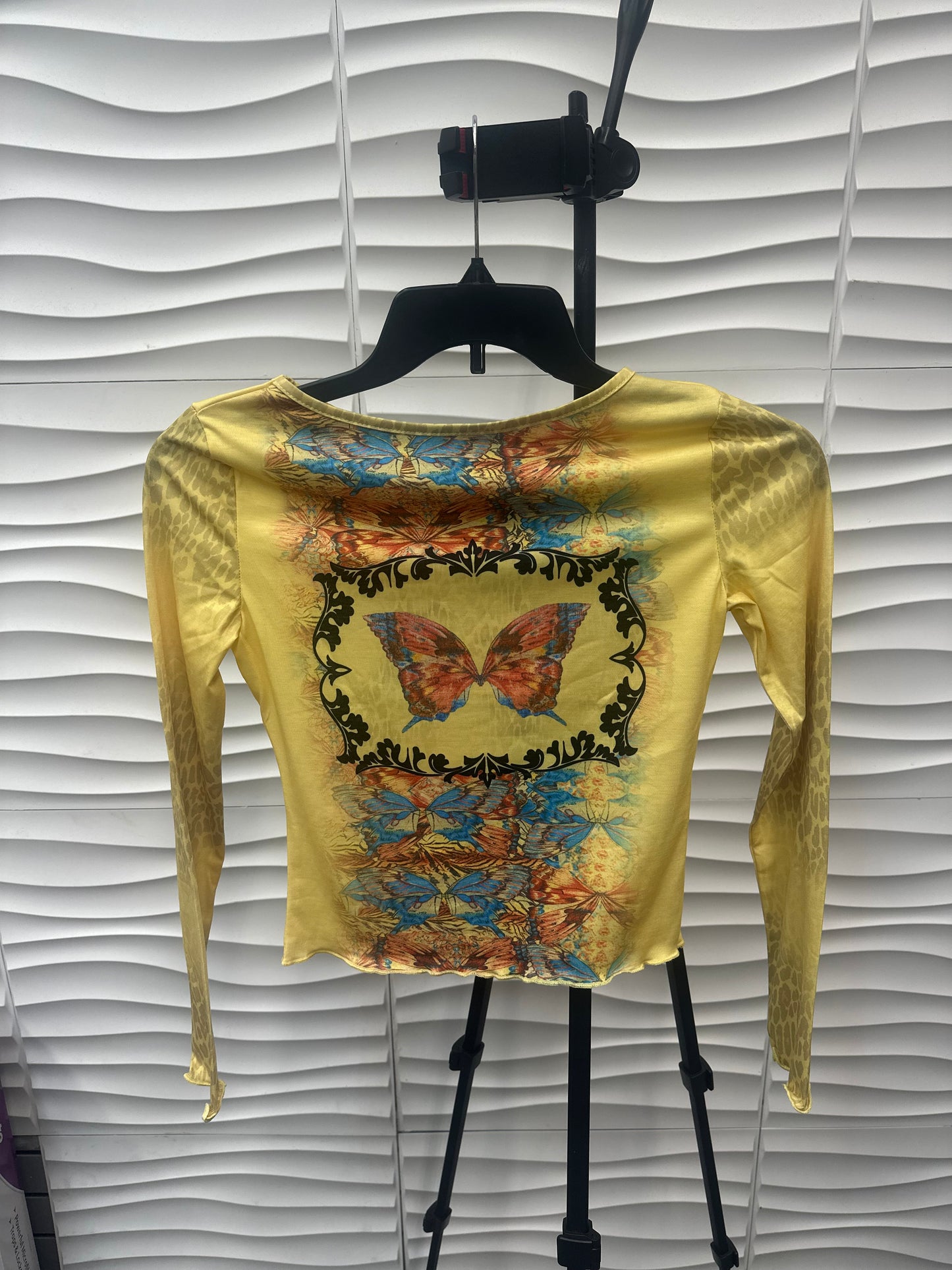 Golden Wings Mesh Top