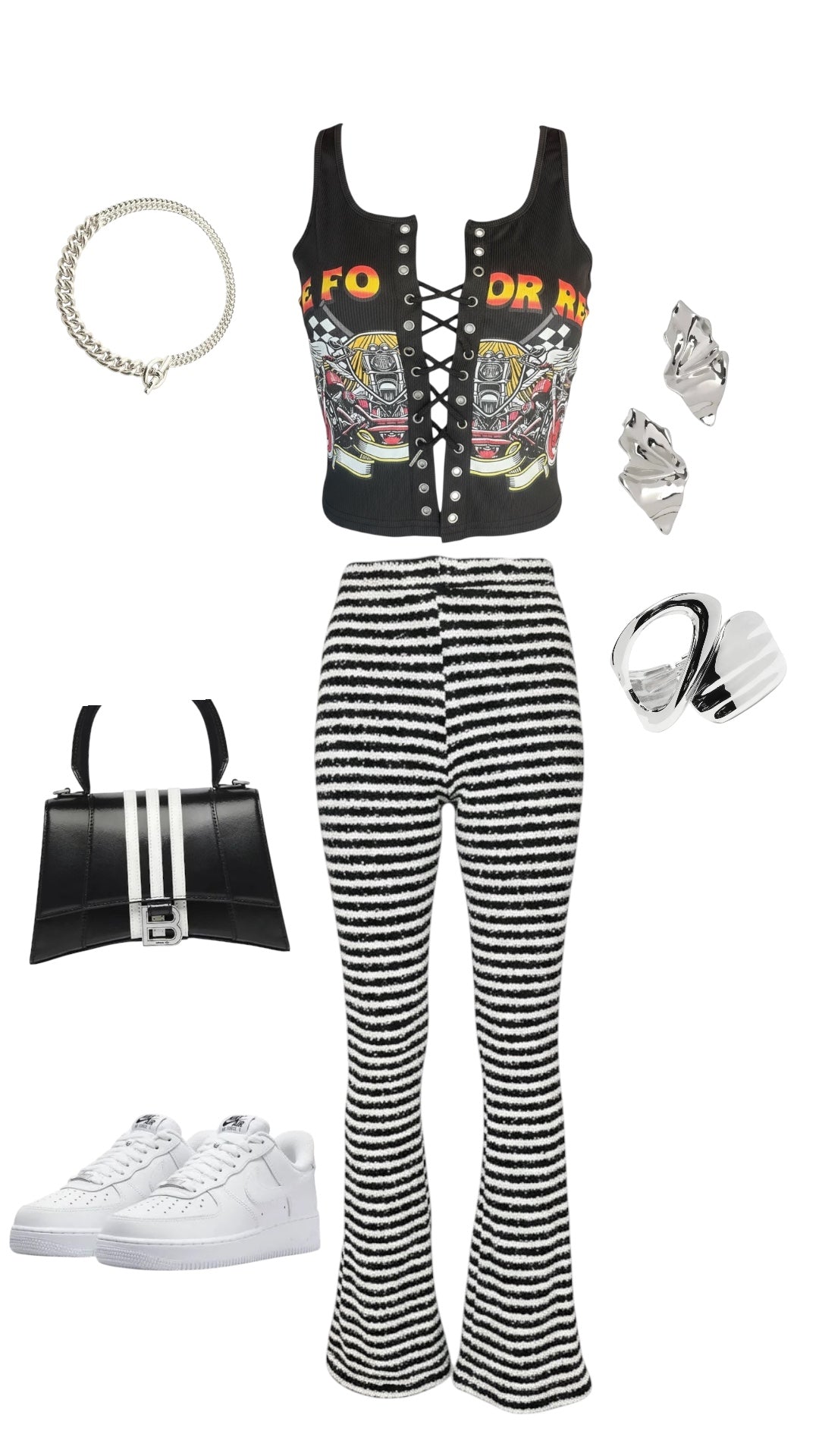 Monochrome Muse Knit Pants