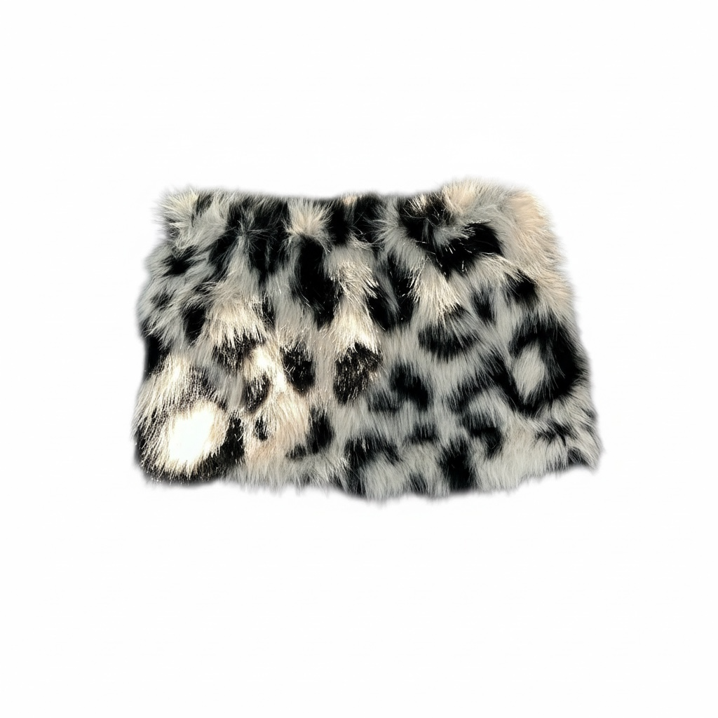 Snow Leopard Luxe Mini Skirt