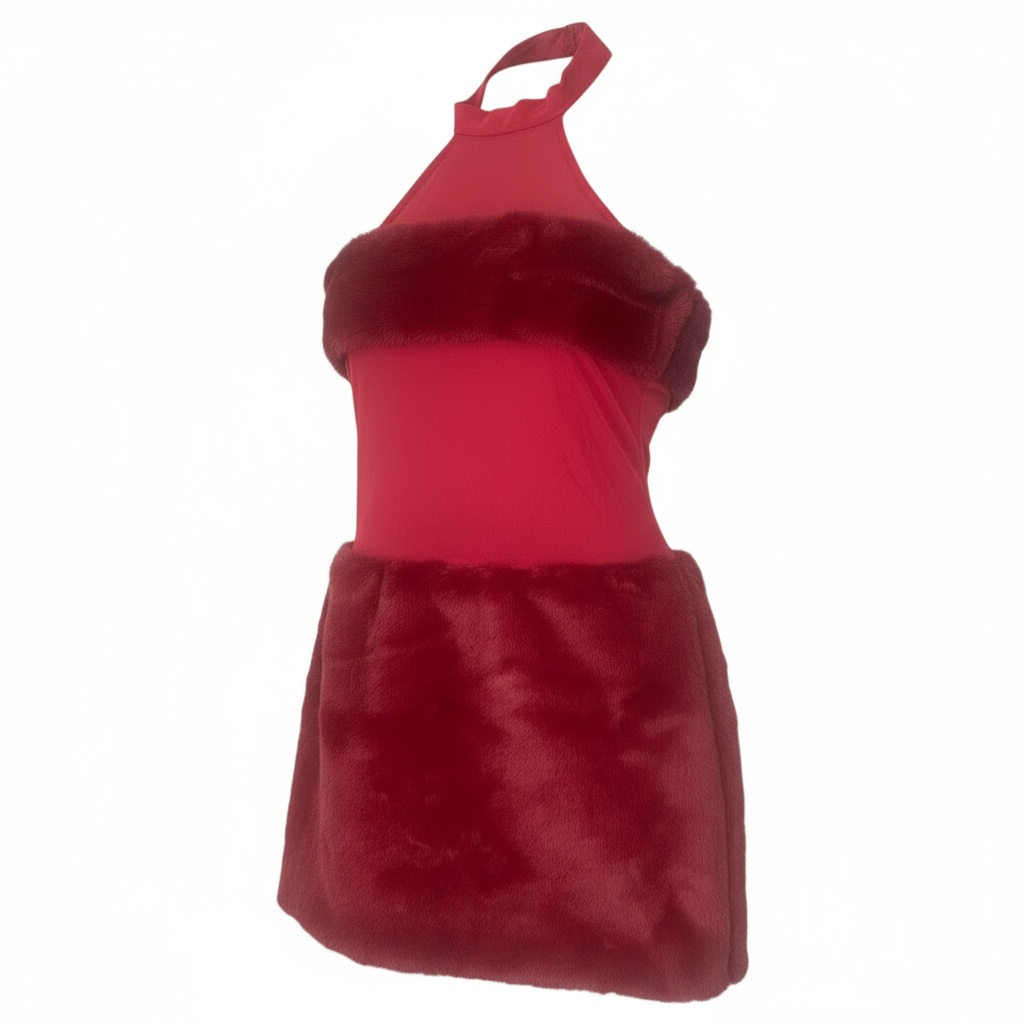 Holiday Heartbreaker Fur Mini Dress
