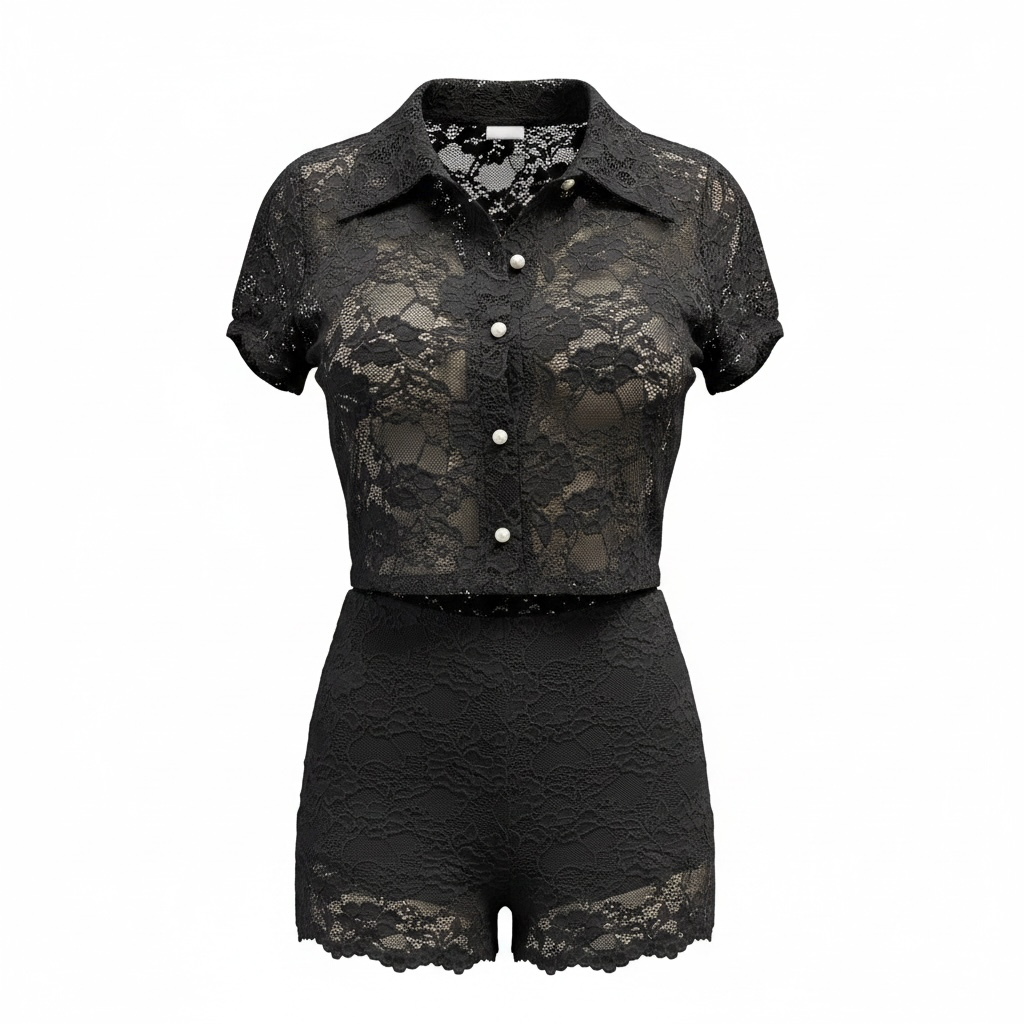 Midnight Lace Short Set