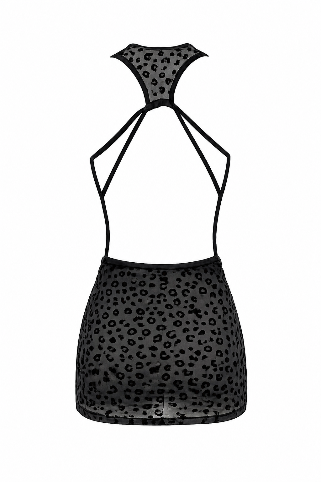 Midnight Muse Mesh Mini Dress – Back Detail