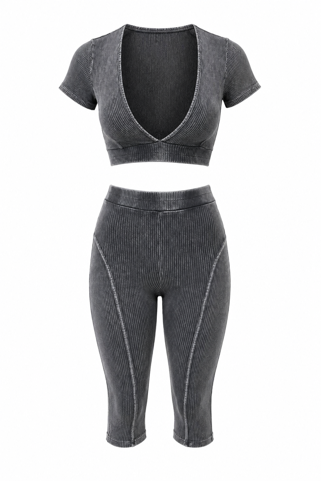 After Hours Ribbed Capri Set