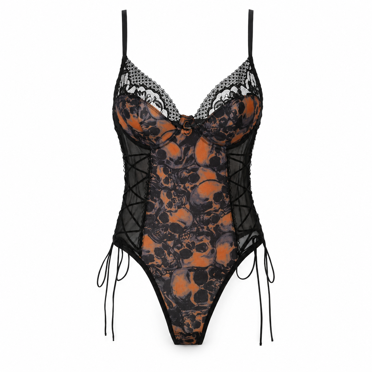 Skull After Dark Lace Bodysuit