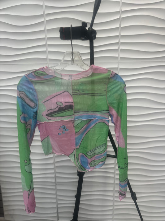 Swirl Vision Mesh Top