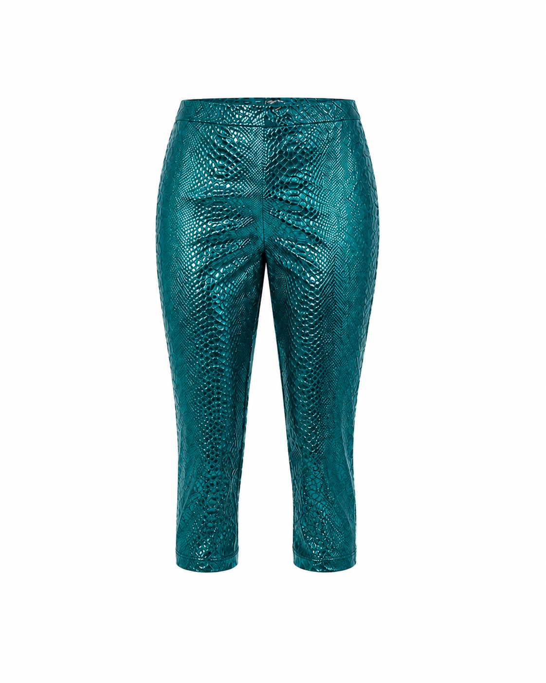 Emerald Snake Print Capri Leggings