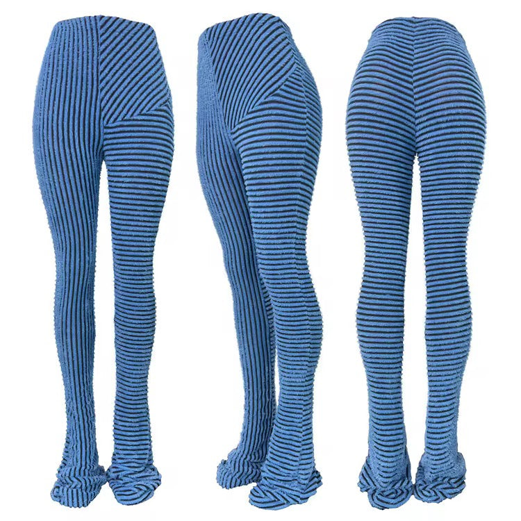 Ribbed Optical Illusion Pants