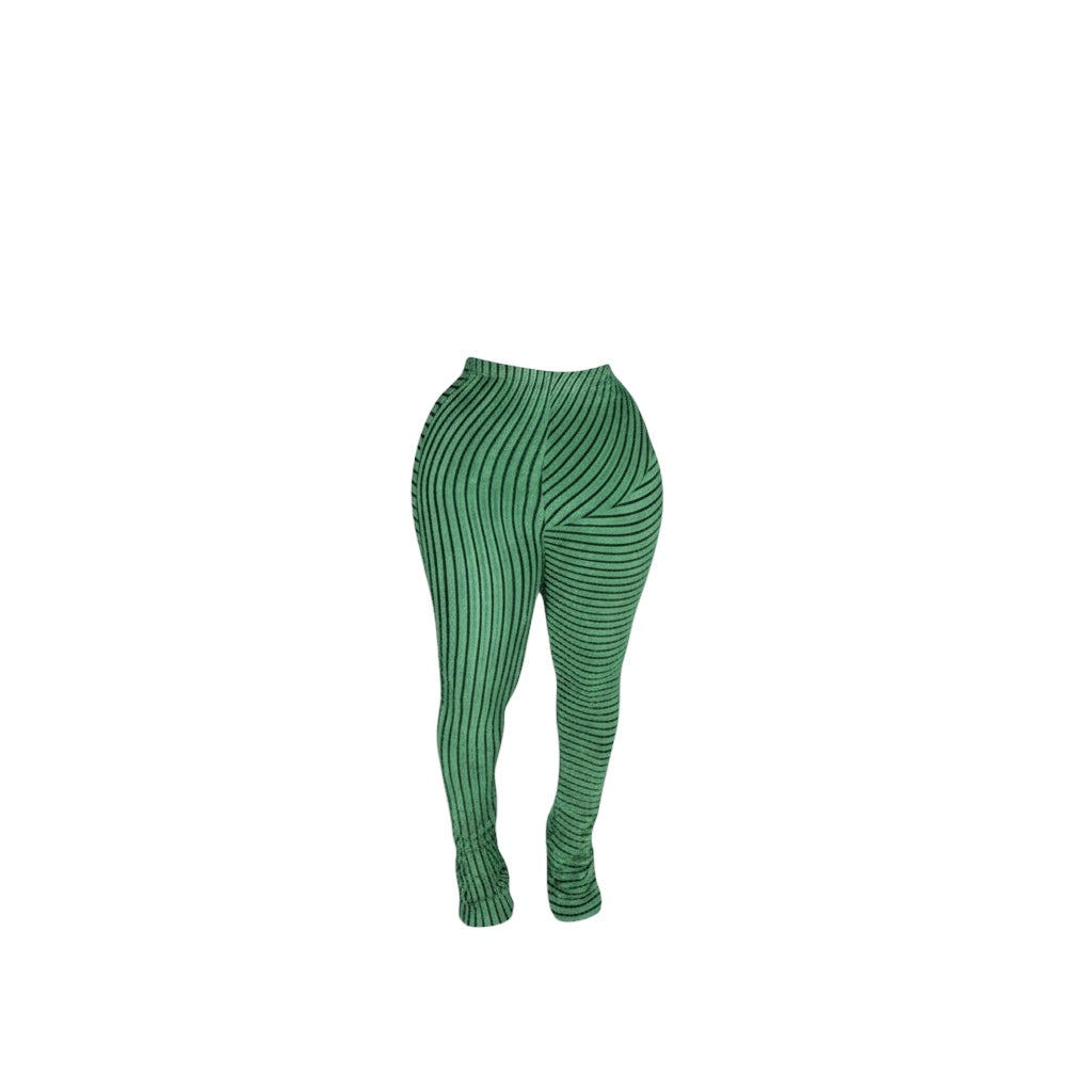 Ribbed Optical Illusion Pants