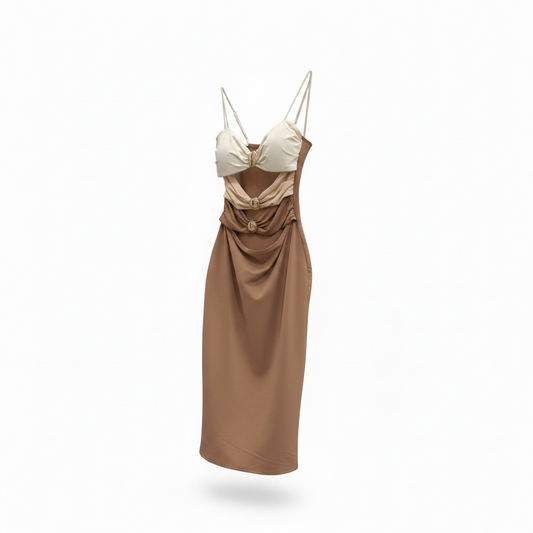 Blush Hour Cutout Midi Dress