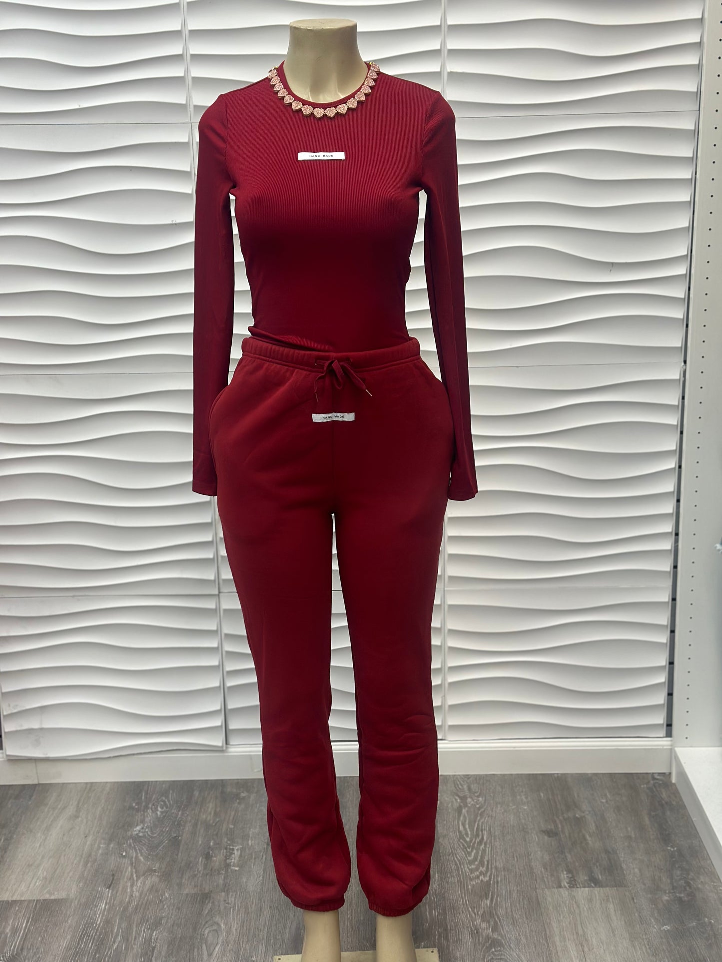 Burgundy Jogger Set