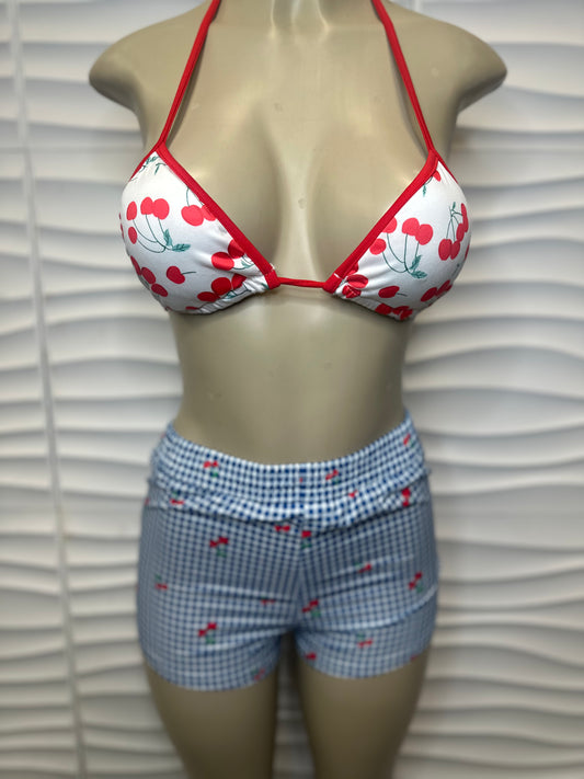 Cherry Bomb Bikini & Shorts Set