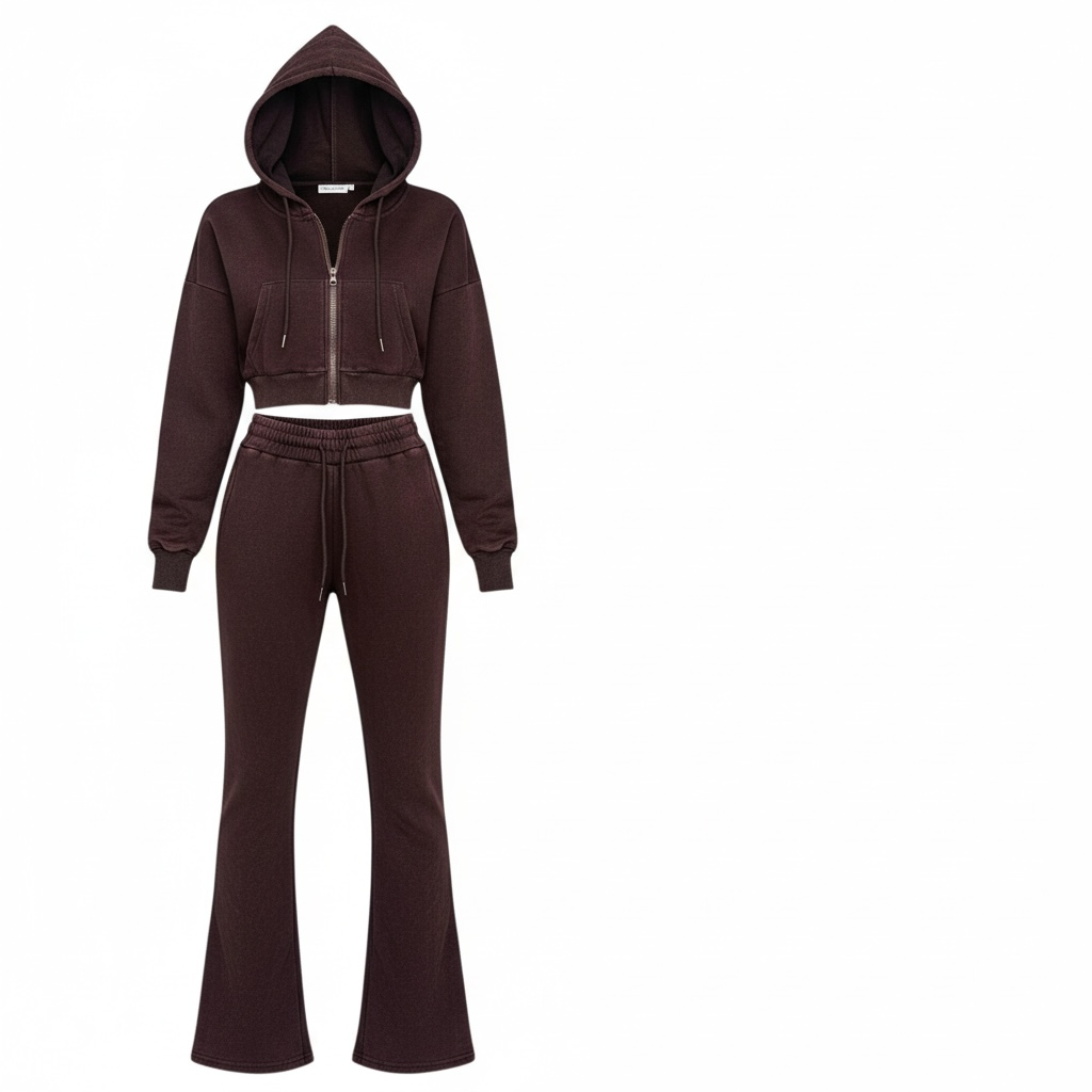 Cocoa Flare Luxe Tracksuit