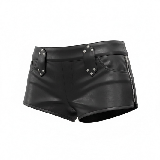 Midnight Rebel Moto Shorts