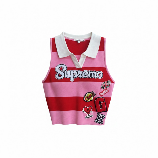 Supremo Varsity Knit Top