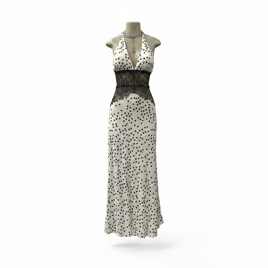 Midnight Muse Polka Dot Maxi Dress