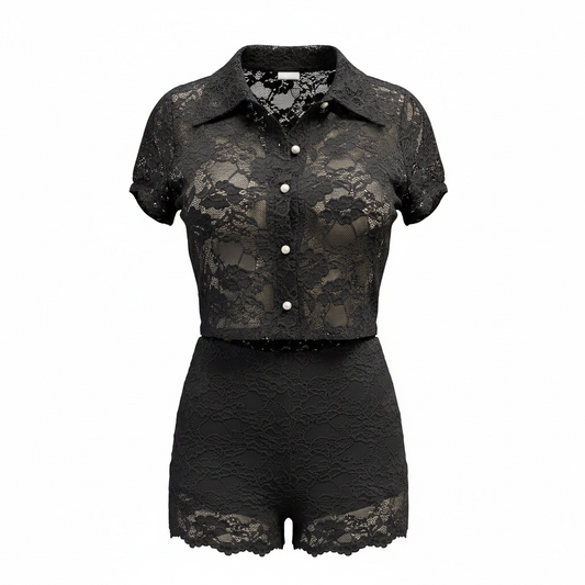 Midnight Lace Short Set