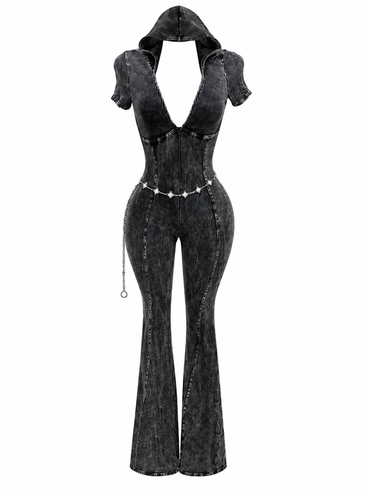 Midnight Muse Hooded Jumpsuit