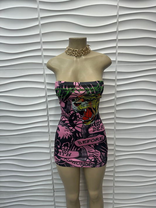 Tattoo Temptation Tube Dress
