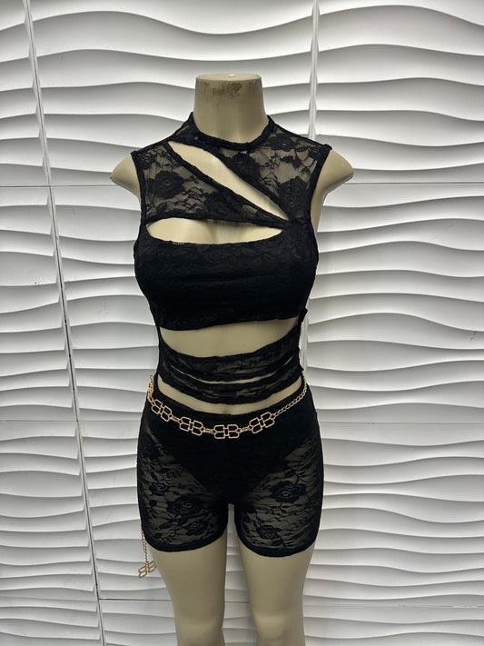 Blackout Lace Set