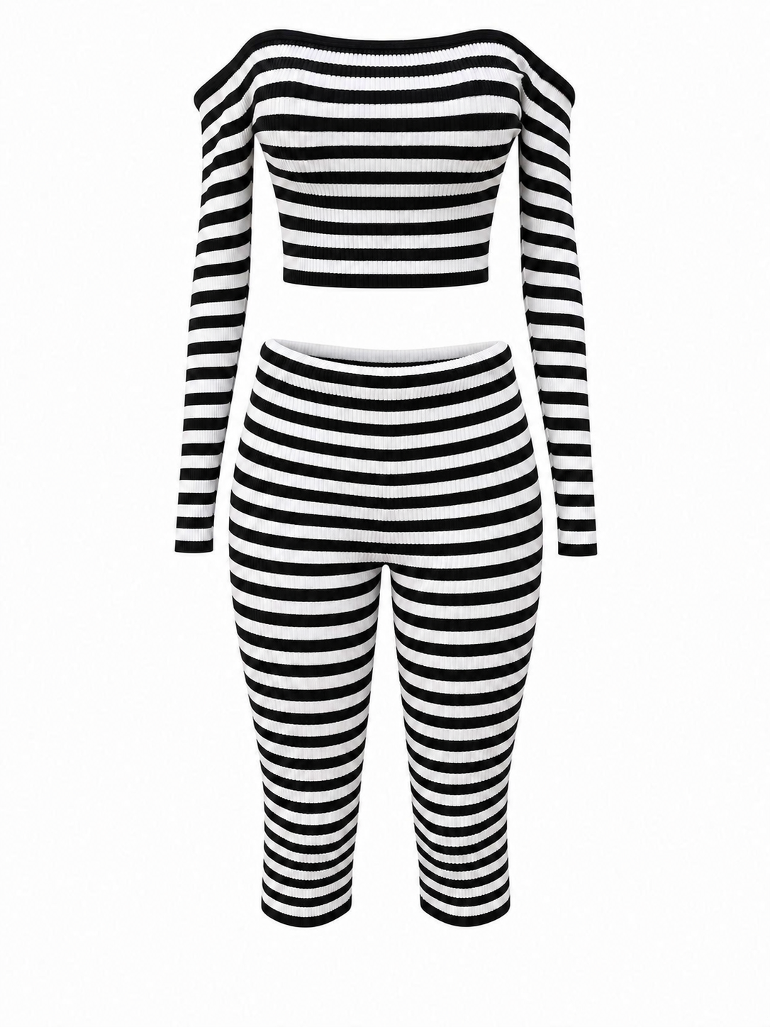 Main Character Striped Capri Set