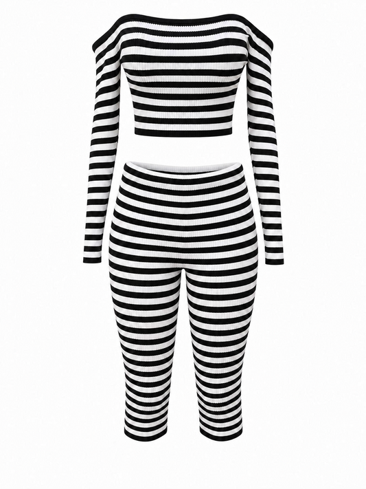 Main Character Striped Capri Set